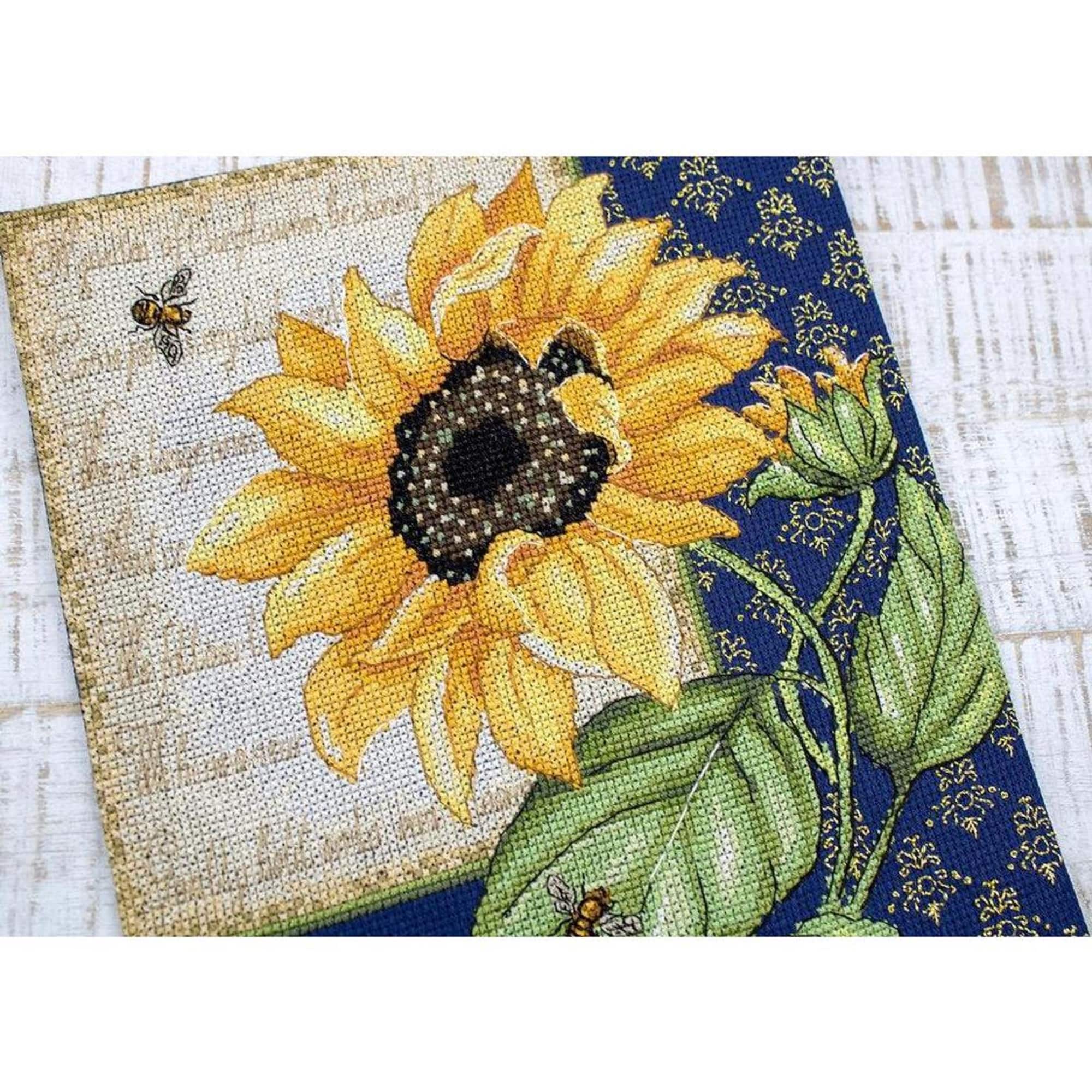 LetiStitch Sunflower Melody Counted Cross Stitch Kit